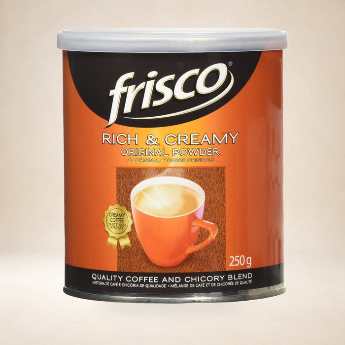Frisco Instant Coffee 250g on a warm studio background