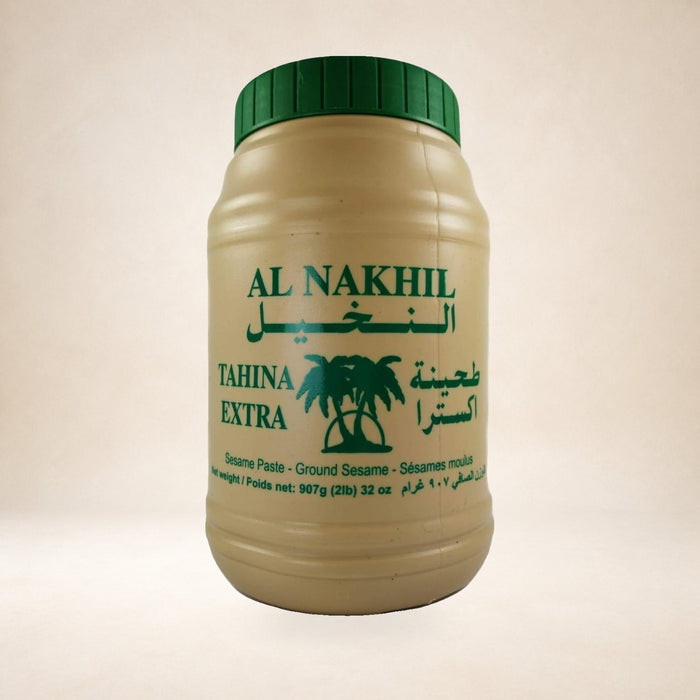Al Nakhil Tahina 907g on a warm studio background