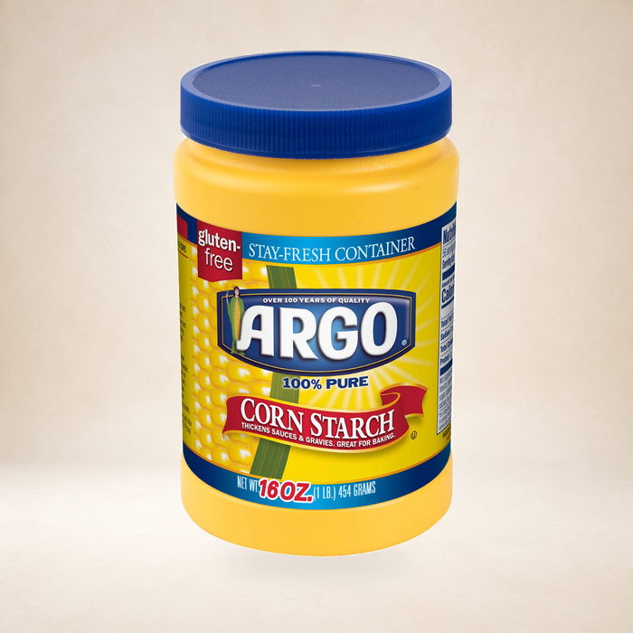 Argo Corn Starch 454g on a warm studio background