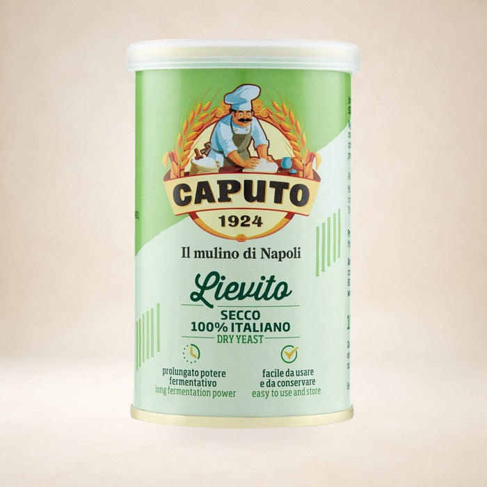 Caputo Lievito Dry Yeast 100g on a warm studio background