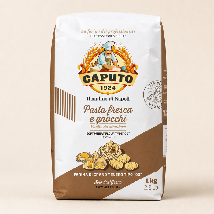 Caputo Pasta Fresca e Gnocchi 1kg full bag on a warm studio background