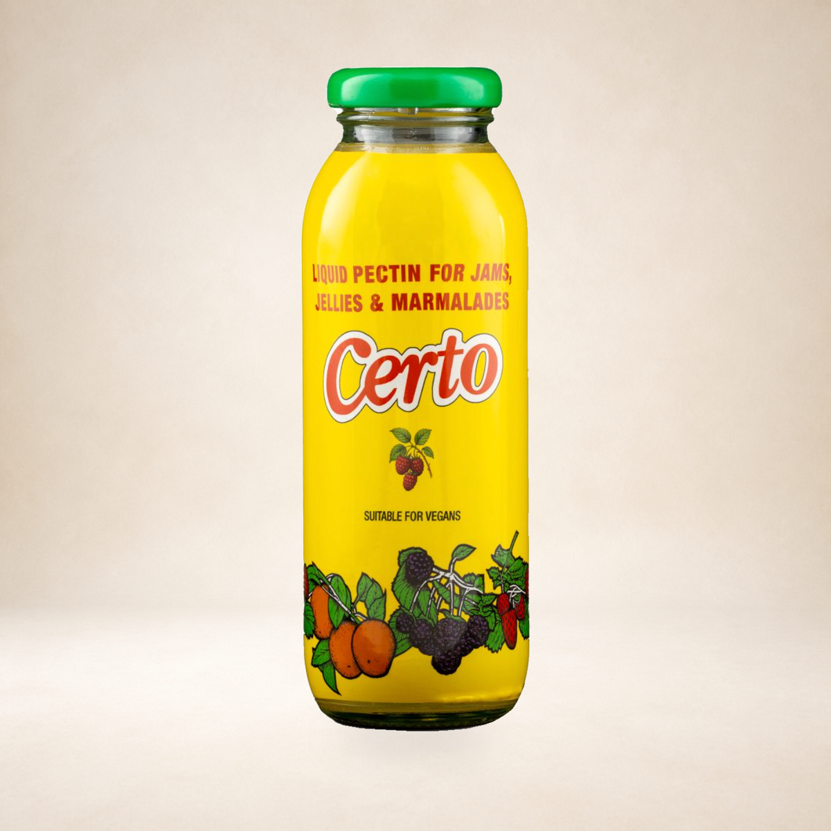 Certo Liquid Pectin 250ml on a warm studio background