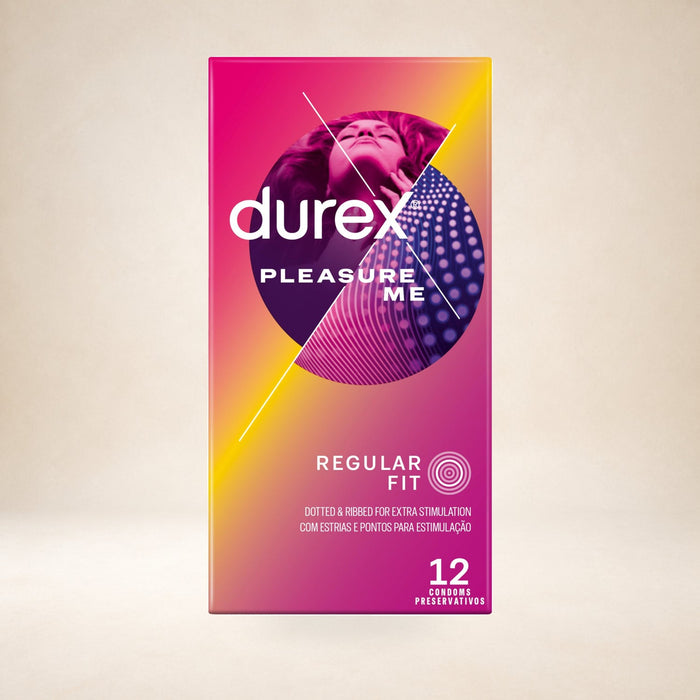 Durex Pleasure Me / Pleasuremax 12 on a warm studio background