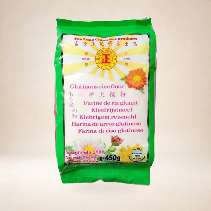 FLCK Glutinous Rice Flour 450g on a warm studio background