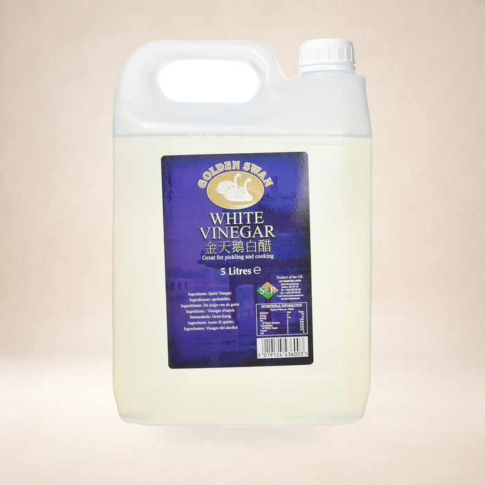 Golden Swan White Vinegar 5L on a warm studio background