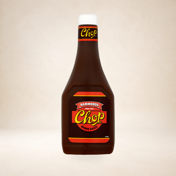 Hammond's Chop Sauce 698g on a warm studio background