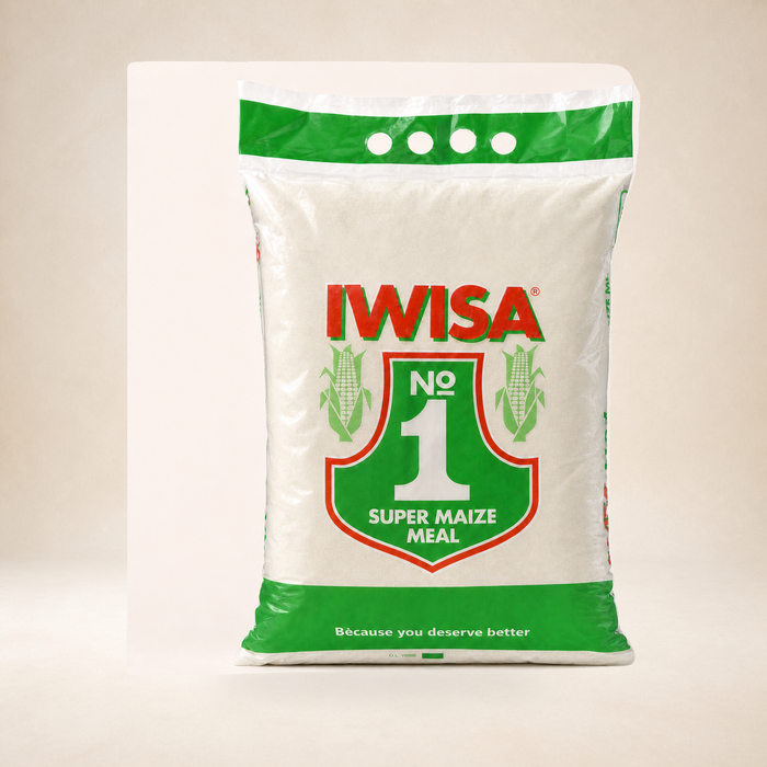 Iwisa Super Maize Meal 5kg on a warm studio background