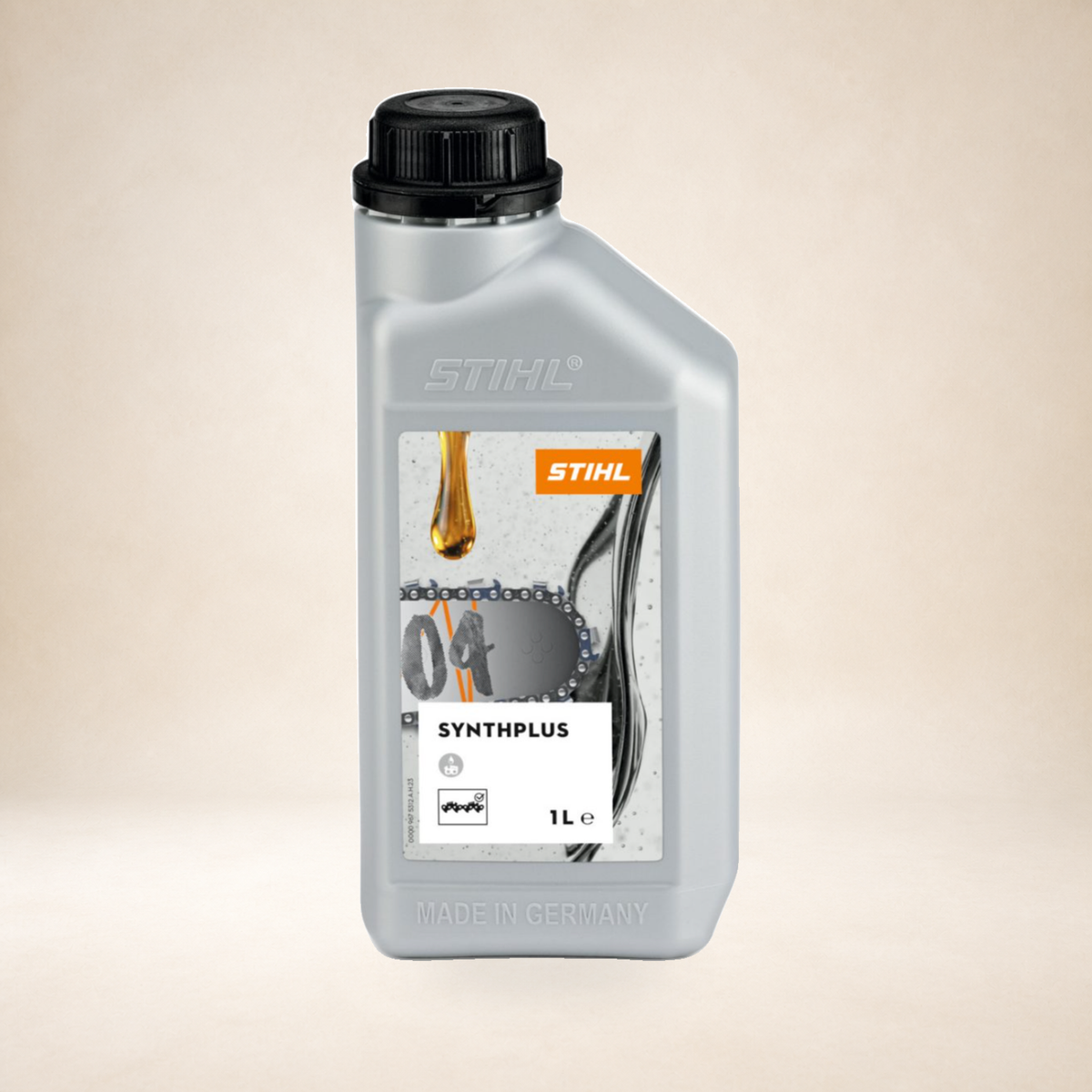 STIHL SynthPlus Chain Oil 1L on a warm studio background