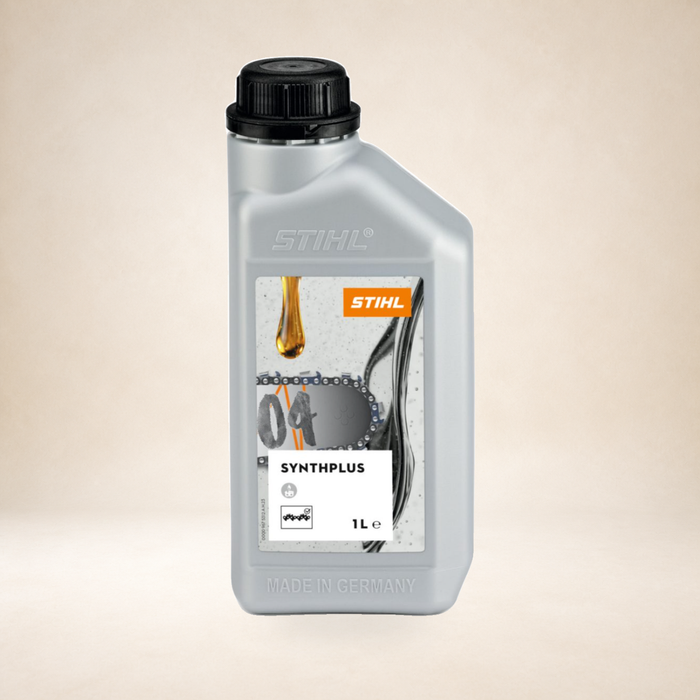 STIHL SynthPlus Chain Oil 1L on a warm studio background